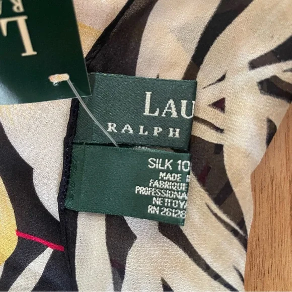 NWT Lauren Ralph Lauren sheer silk scarf